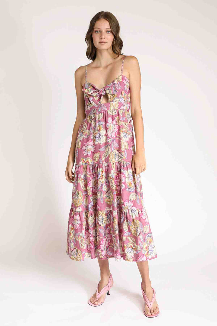 Yvonne Bustier Maxi Dress - Dusty Young Love