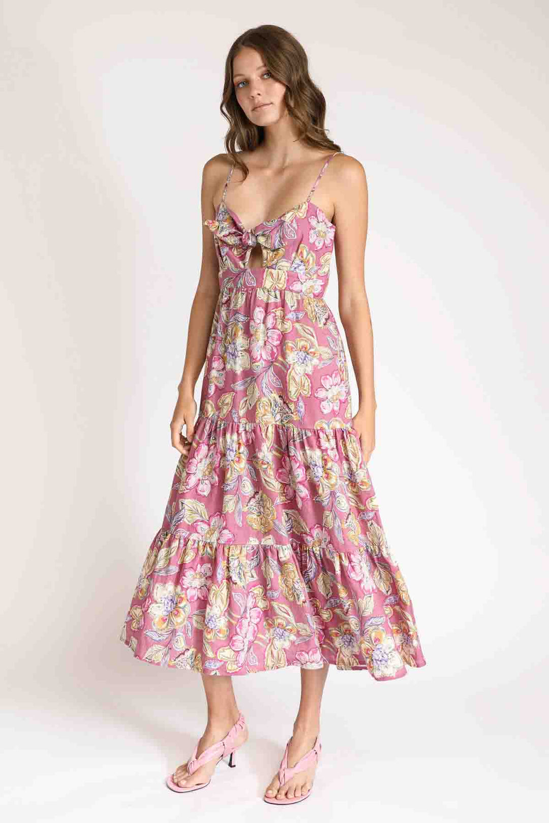 Yvonne Bustier Maxi Dress - Dusty Young Love