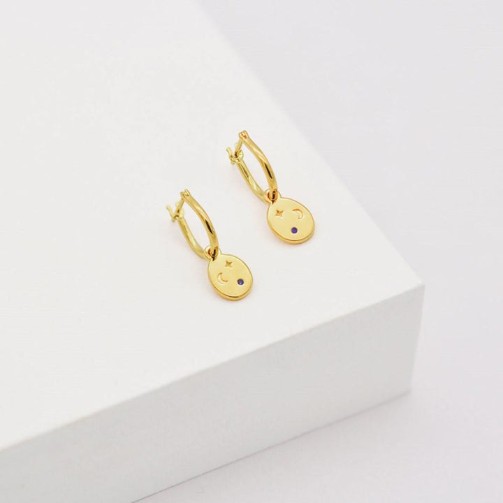 Astral Hoop Earrings - Gold