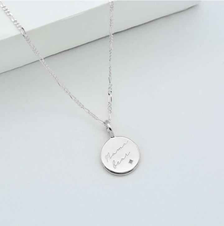 Mama Bear Necklace - Silver