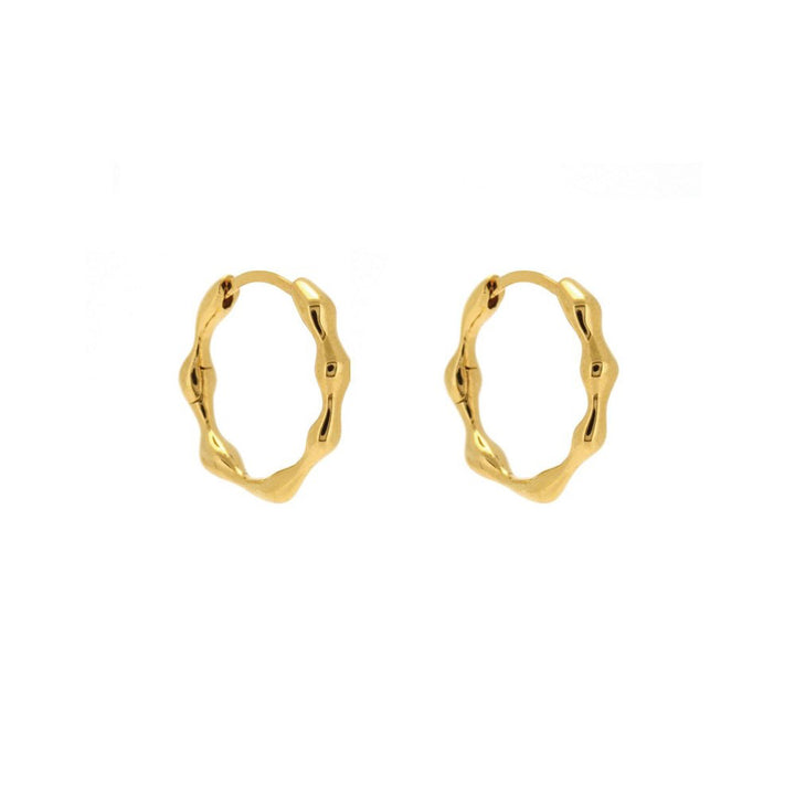 Linda Tahija Organica Huggie Earrings - Gold