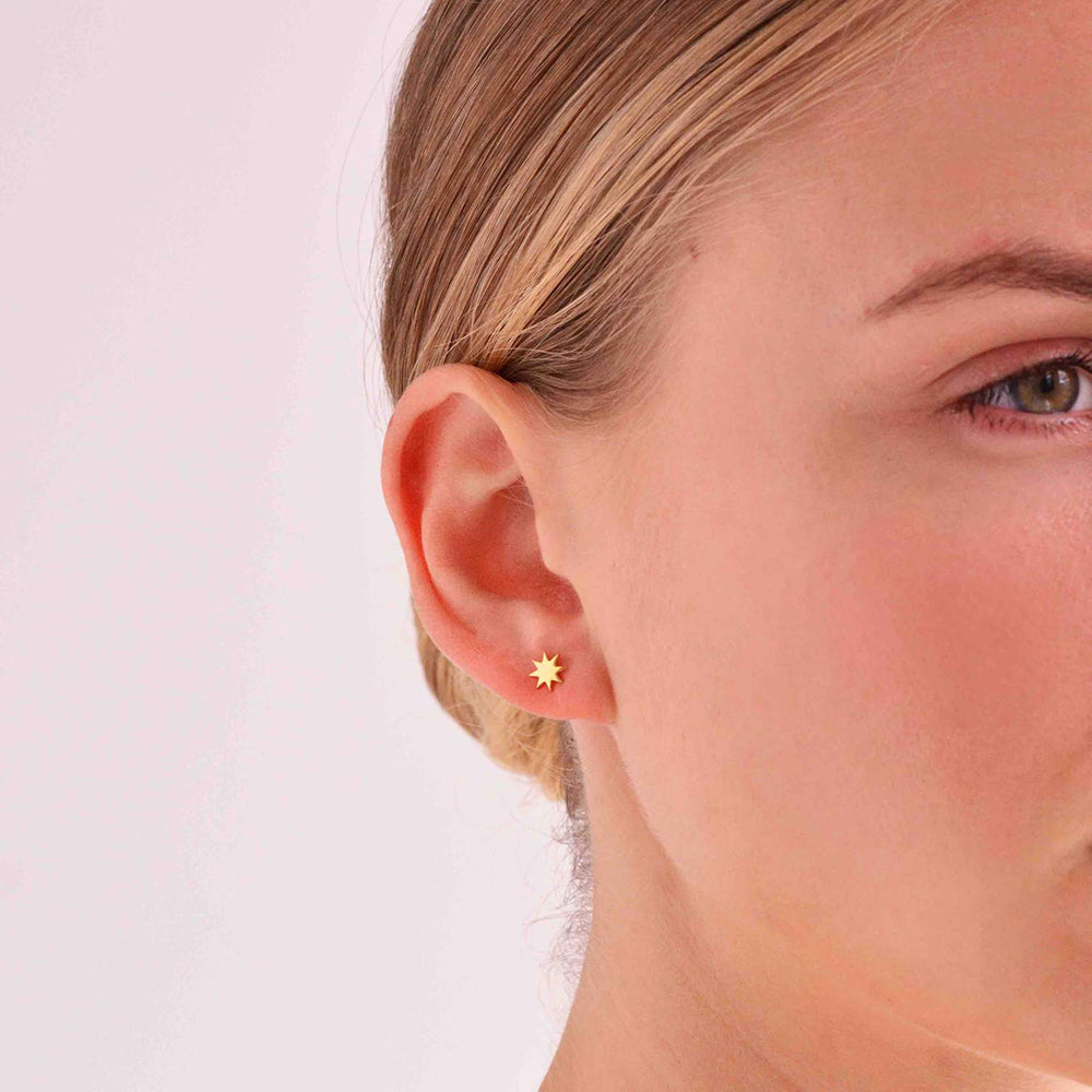 Sol Stud Earrings - Gold