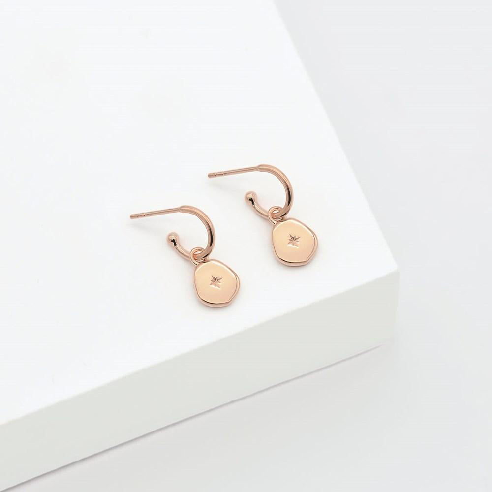 Vega Hoop Earrings - Rose Gold