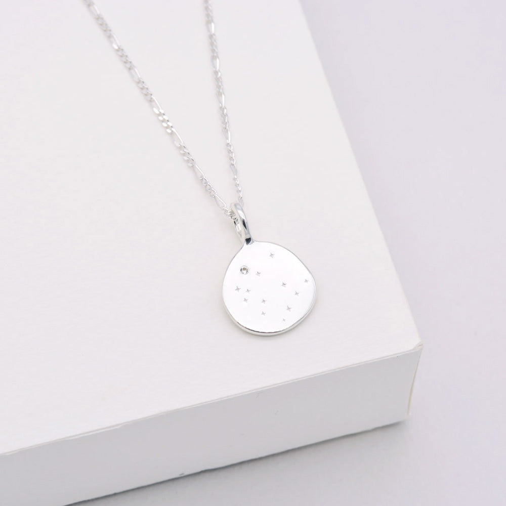 Zodiac Necklace - Gemini - Silver