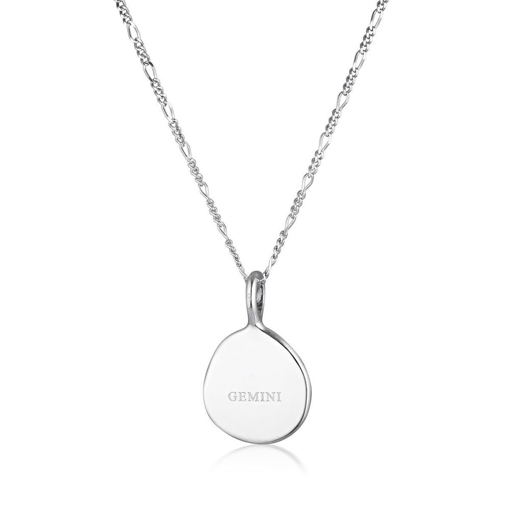 Zodiac Necklace - Gemini - Silver