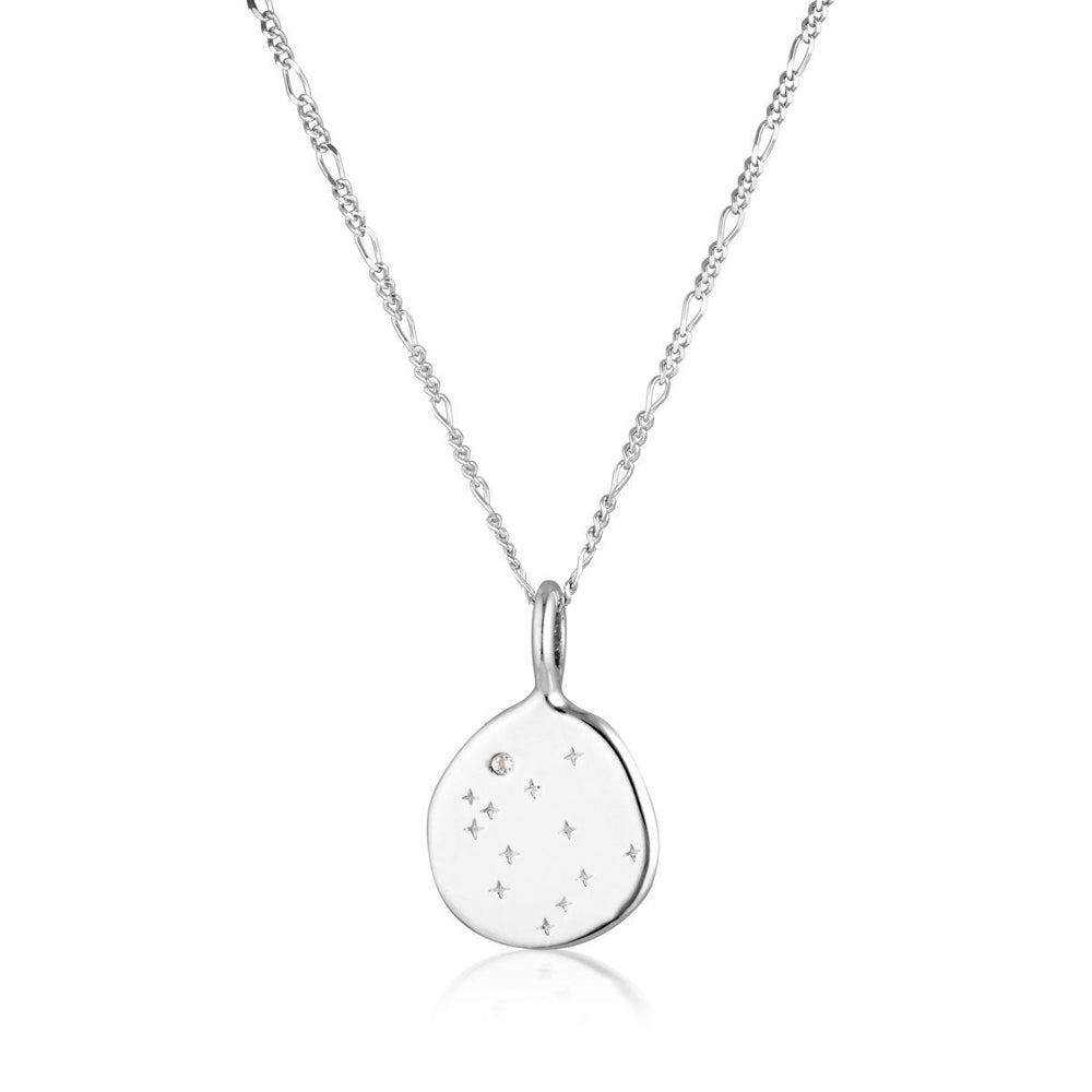 Zodiac Necklace - Gemini - Silver