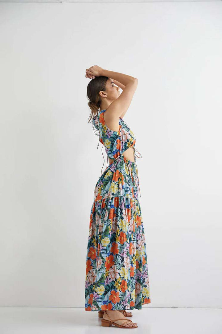 Sleeveless Vine Maxi Dress - Rest Floral