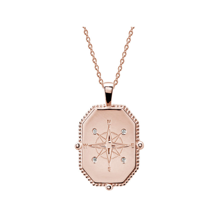 Compass Necklace - Rose Gold