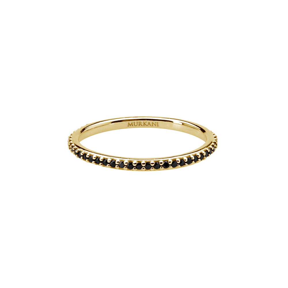 Eternity Ring Black Spinel - Gold