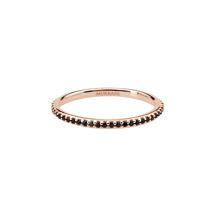 Eternity Ring Black Spinel - Rose Gold