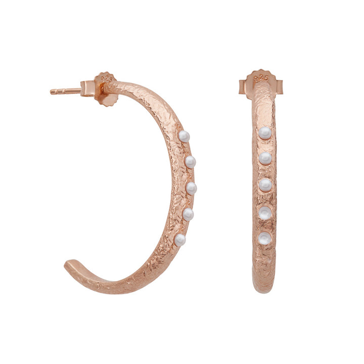 Terra Large Hoop Earrings - Rose Gold