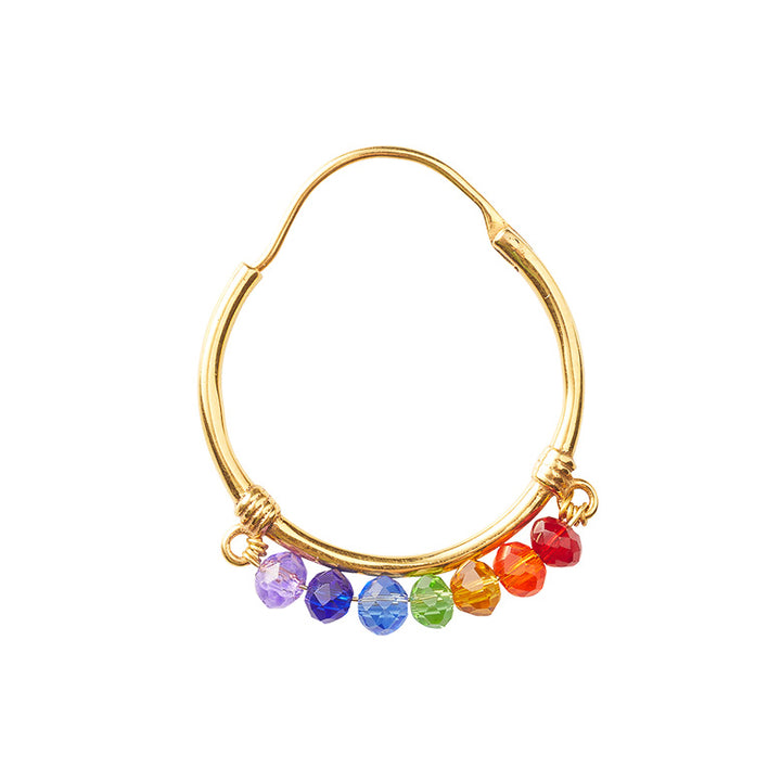 Noosa Amsterdam Rainbow Beads Creole Earrings