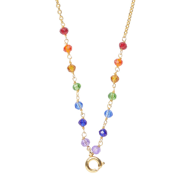 Noosa Amsterdam Rainbow Beads Necklace (adjustable)