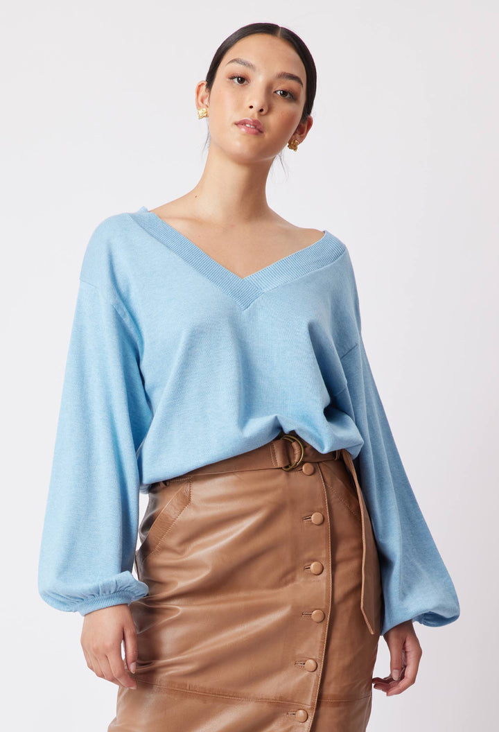 Getty Supima Cashmere Knit - Chambray