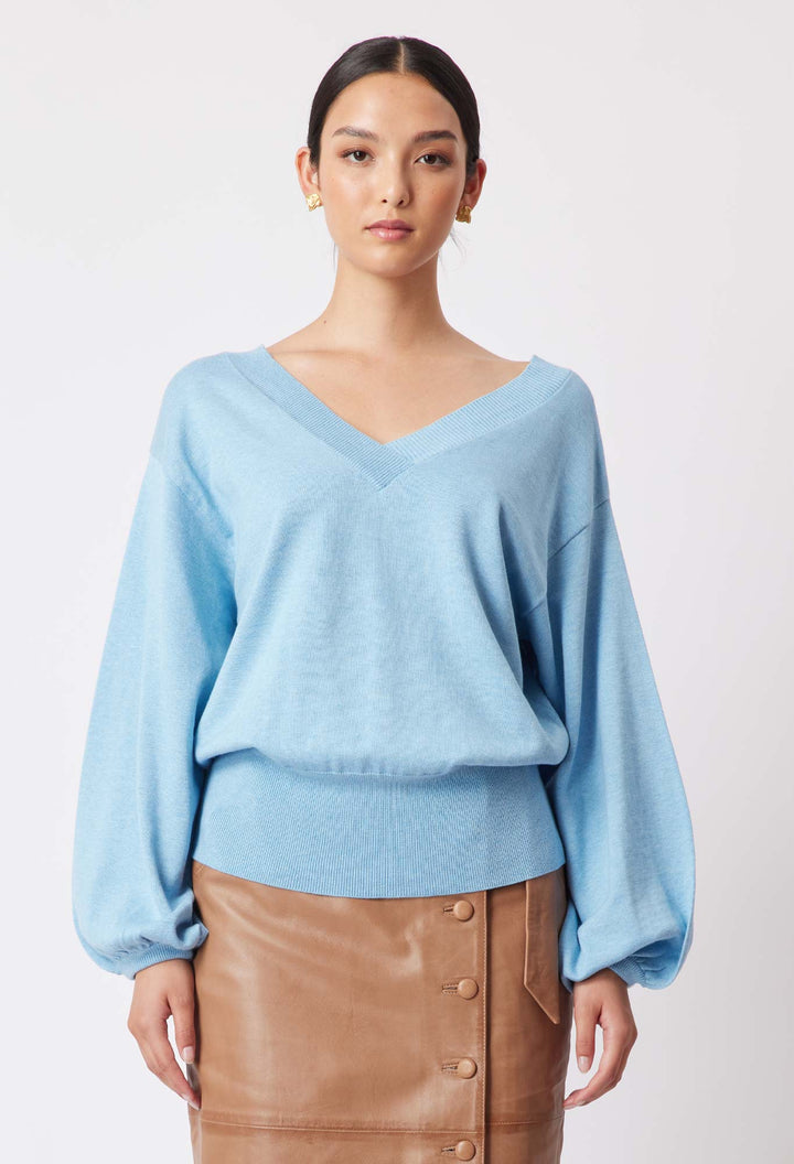 Getty Supima Cashmere Knit - Chambray