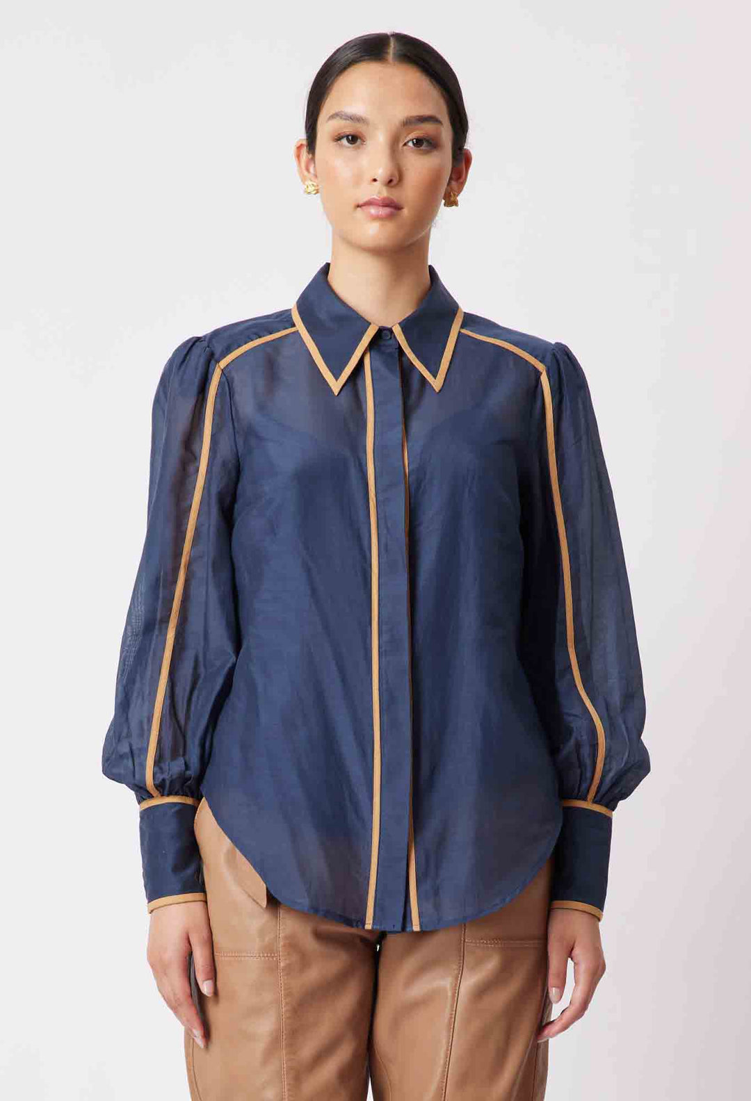 Tallitha Collared Shirt - Navy/Husk