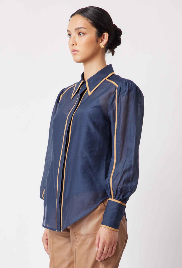 Tallitha Collared Shirt - Navy/Husk