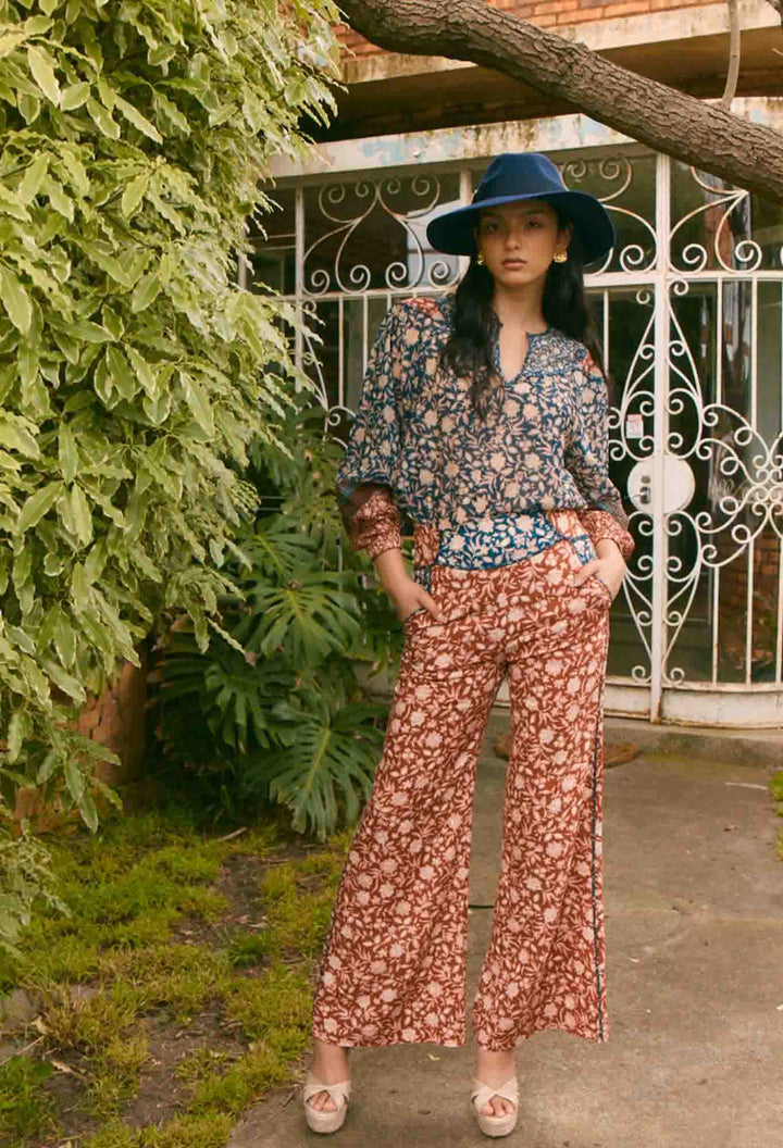 Harmony Wide Leg Pant - Loom Flower