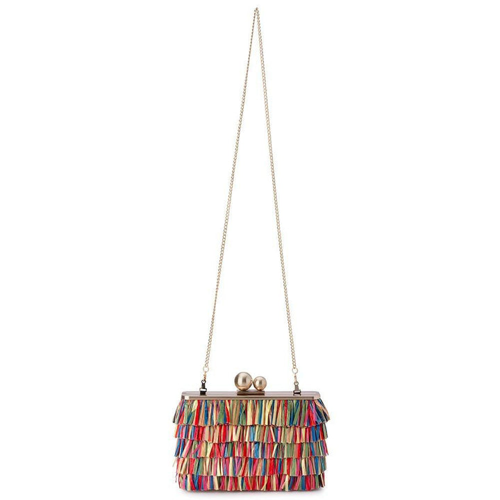 Olga Berg Carlita Carnivale Fringed Shoulder Bag