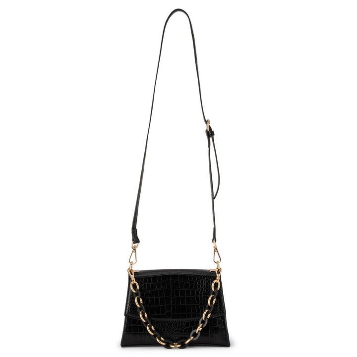 Olga Berg Romy Curved Base Chain Bag - Black