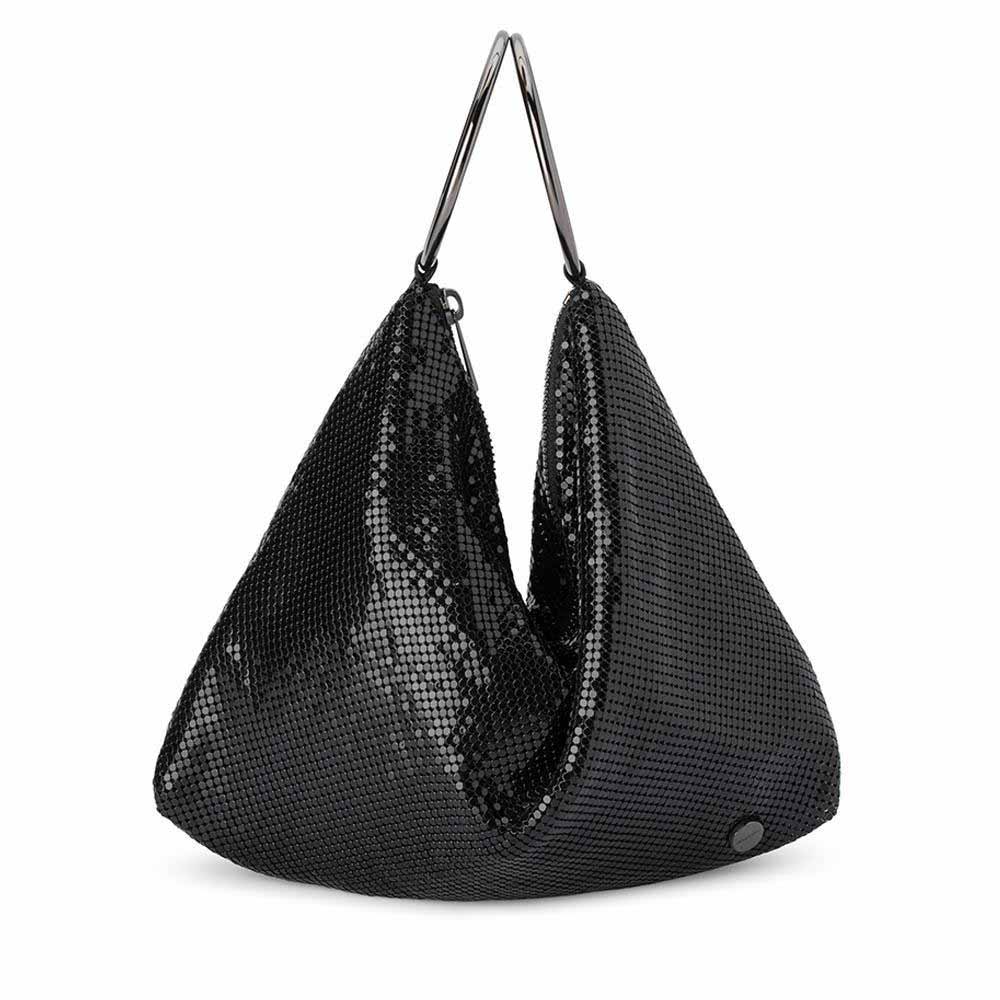 Olga Berg Shar Mesh Convertible Bag - Black