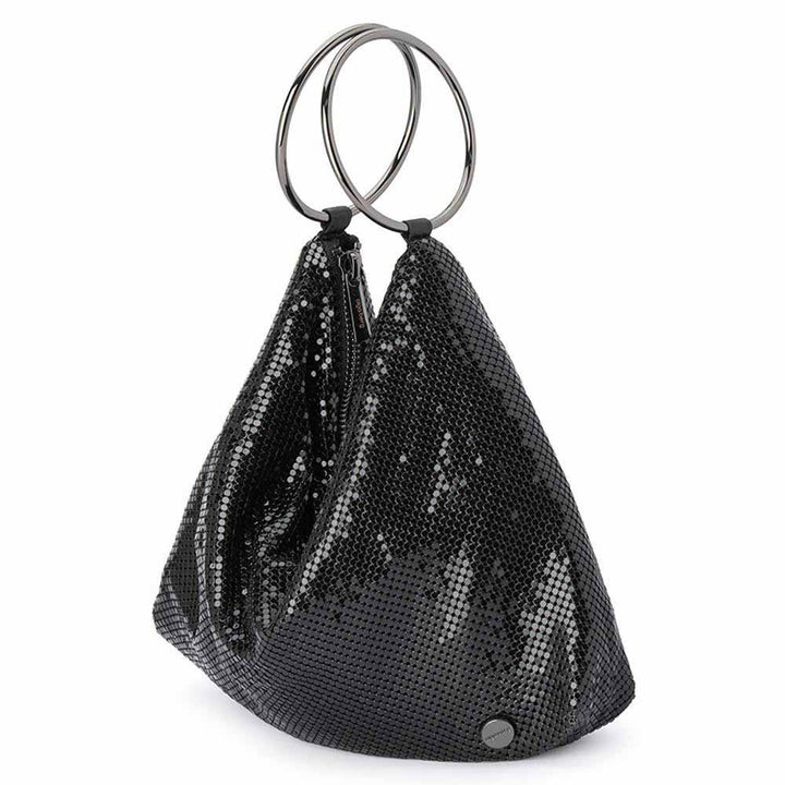 Olga Berg Shar Mesh Convertible Bag - Black