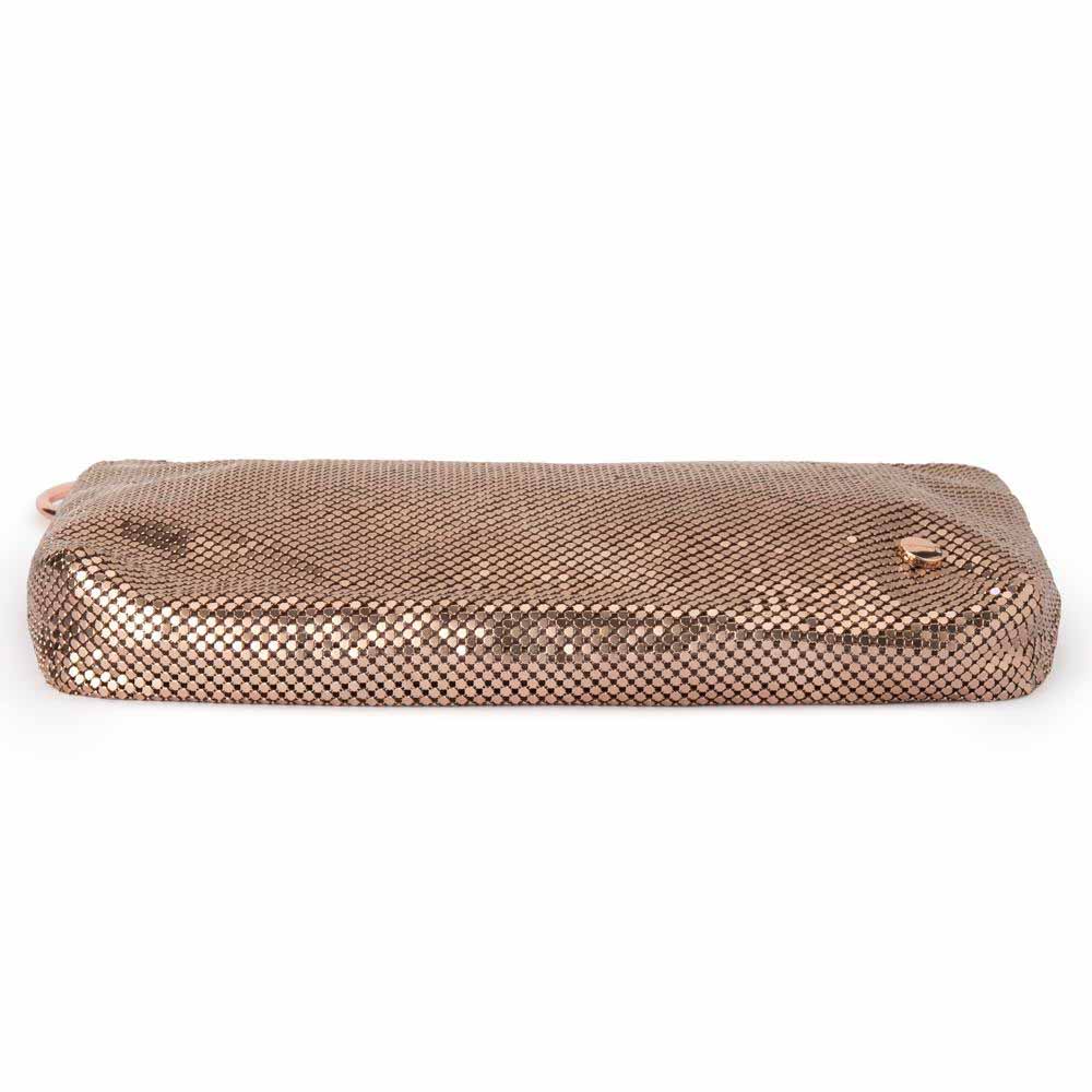 Olga Berg Shar Mesh Convertible Bag - Rose Gold