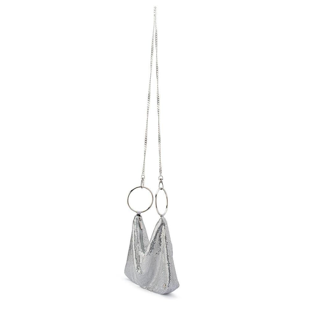 Olga Berg Shar Mesh Convertible Bag - Silver