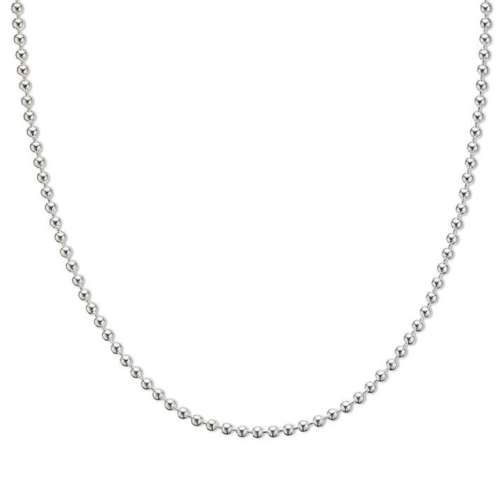 Stirling Silver Ball Chain Necklace - 50cm