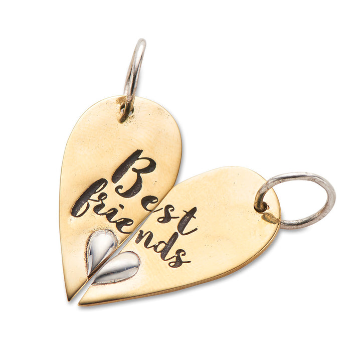 Palas Jewellery Charm 3822 - Heart Halves (Pair) "Best Friends"