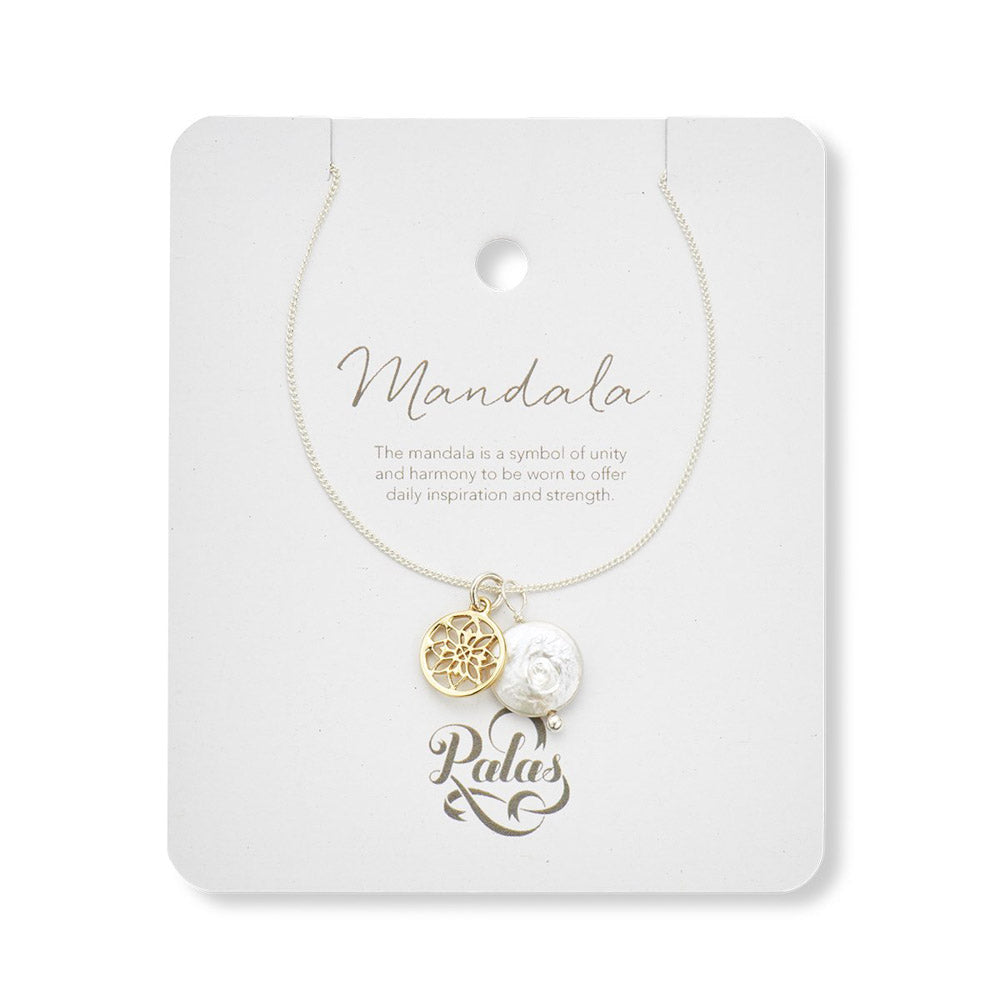 Palas Jewellery Mandala and Pearl Amulet Necklace