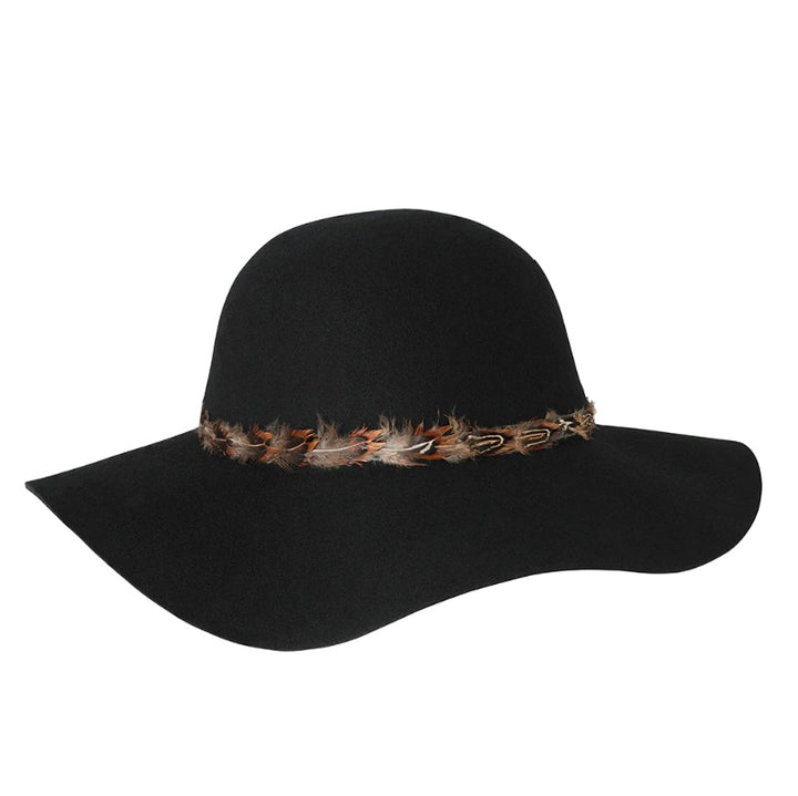 Jessica Round Floppy Hat - Black