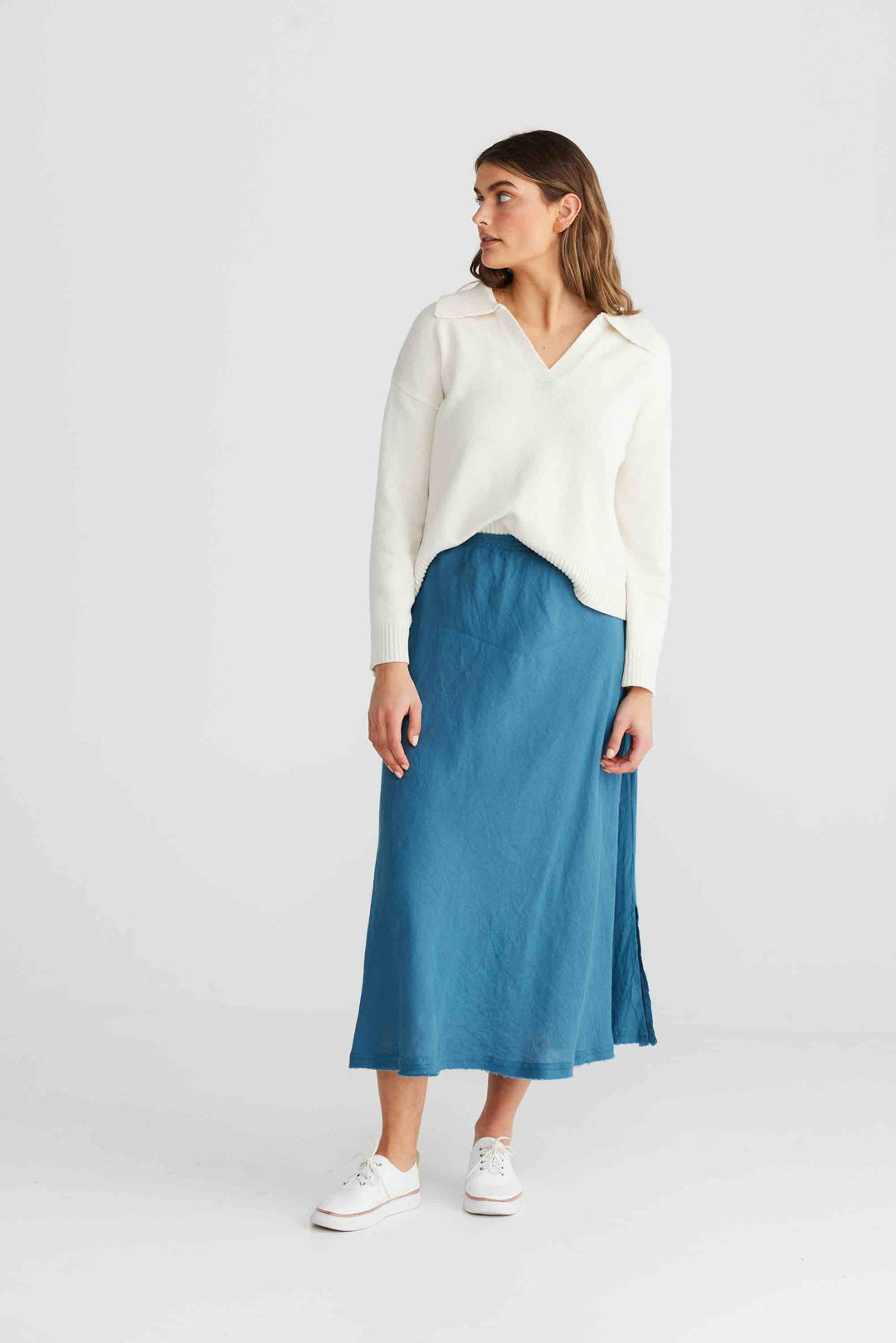 Sicily Skirt - Blue Steel