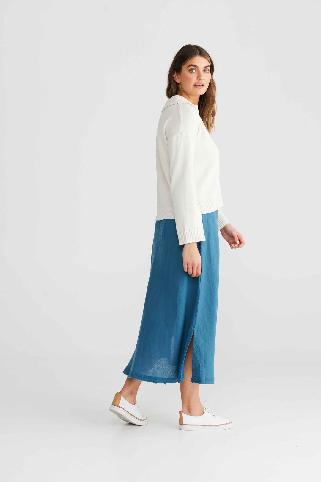 Sicily Skirt - Blue Steel