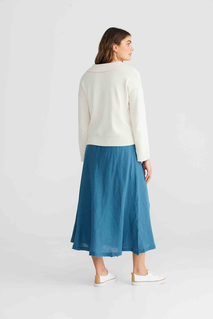 Sicily Skirt - Blue Steel