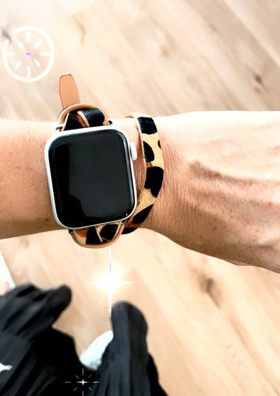 Salty Safari Apple Wrap Watch Band - Giraffe