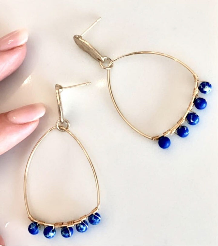 Salty Safari Bella Earrings - Blue Jade