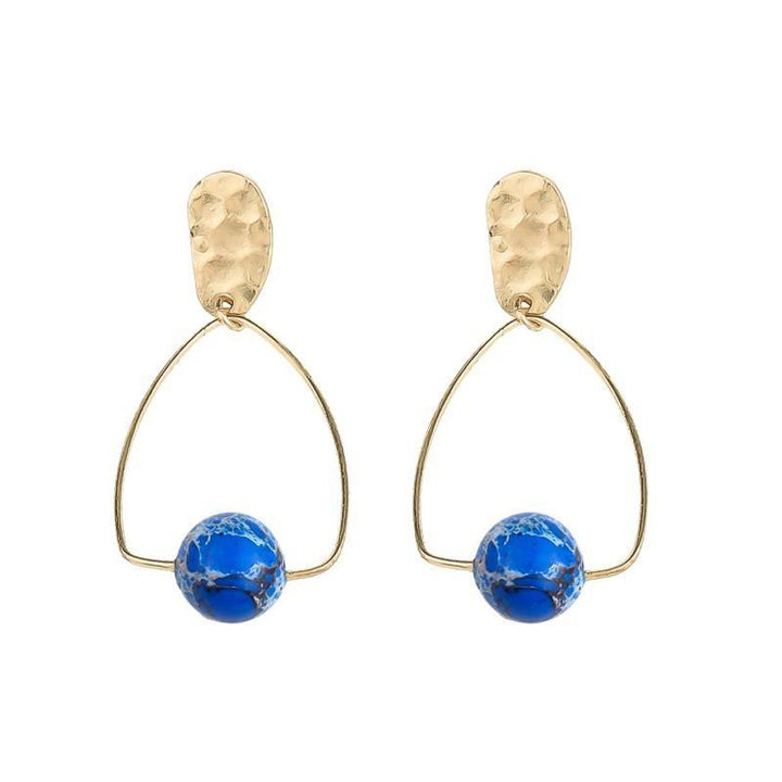 Noosa Living Elle Earrings - Blue Jade