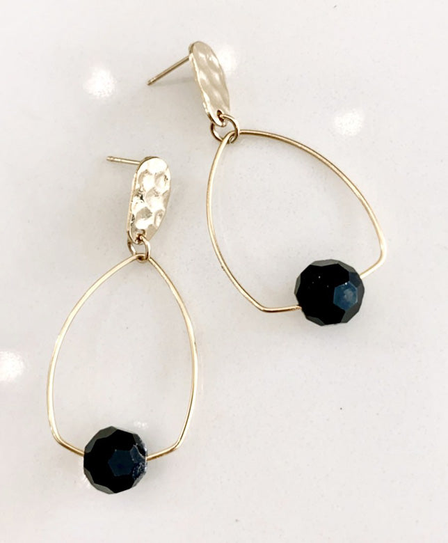 Noosa Living Elle Earrings - Midnight Black