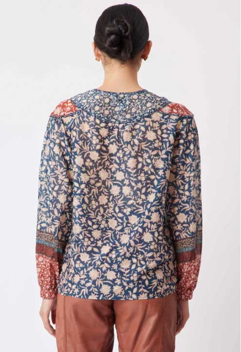 Serena Yoke Blouse - Loom Flower