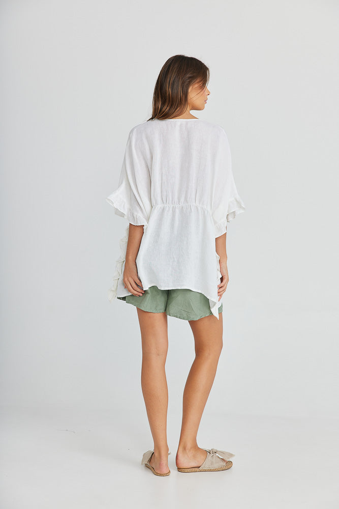 Willow Top - White Linen