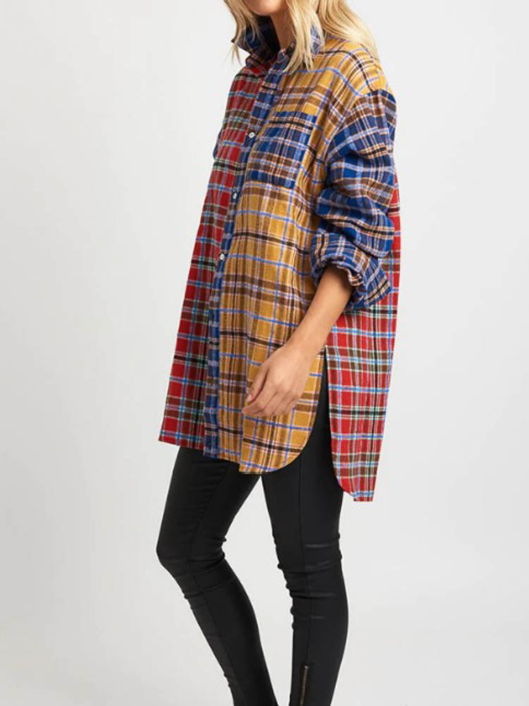 Panel Flannel Shirt - Combo