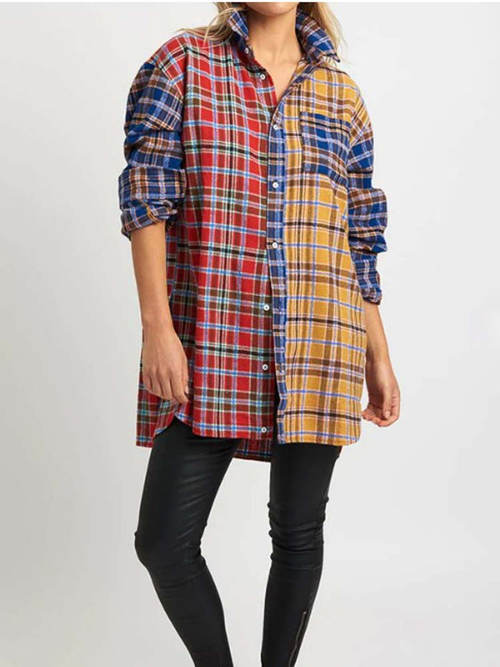 Panel Flannel Shirt - Combo