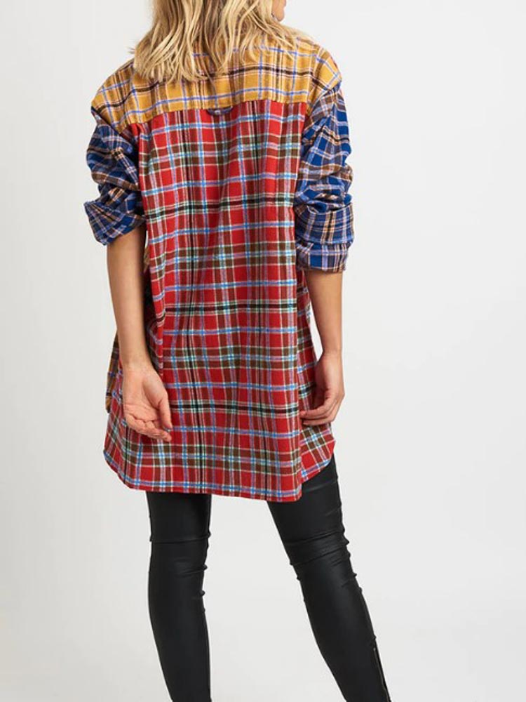 Panel Flannel Shirt - Combo