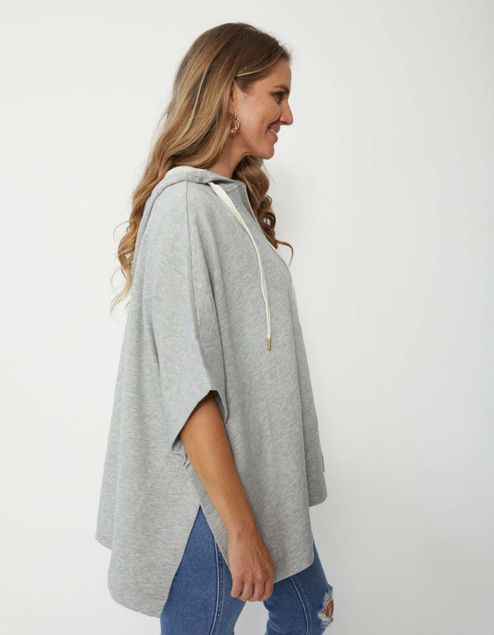 Stella + Gemma Indie Poncho - Grey Marle