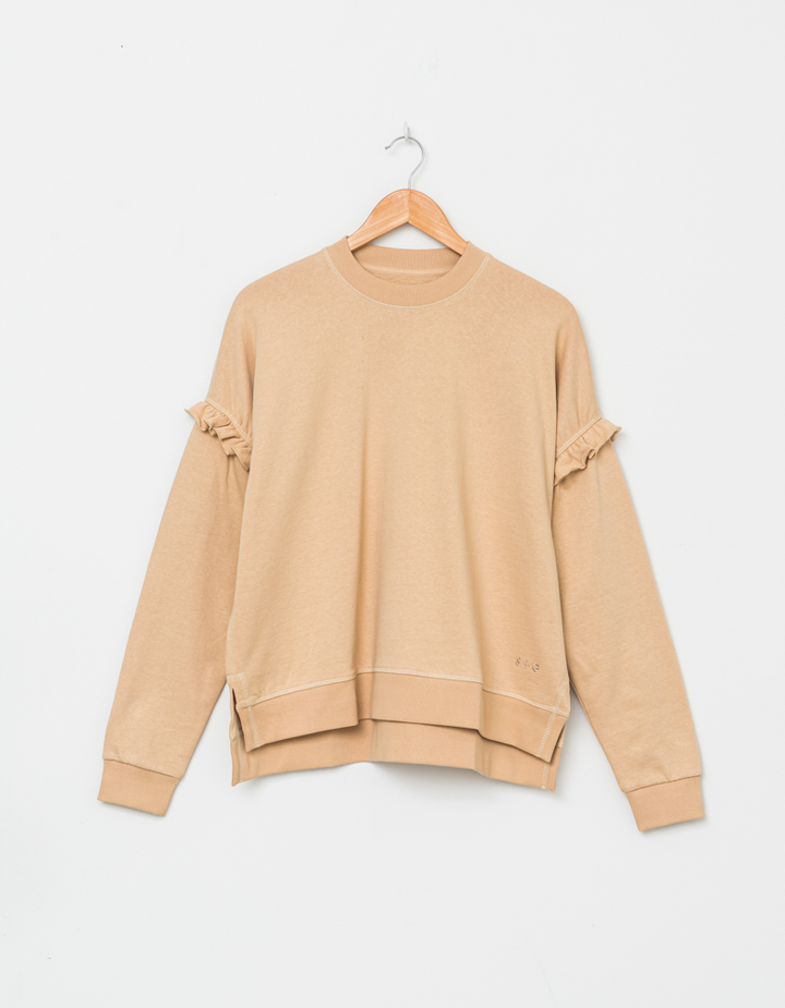 Stella + Gemma Lexi Ruffle Sweater - Clay