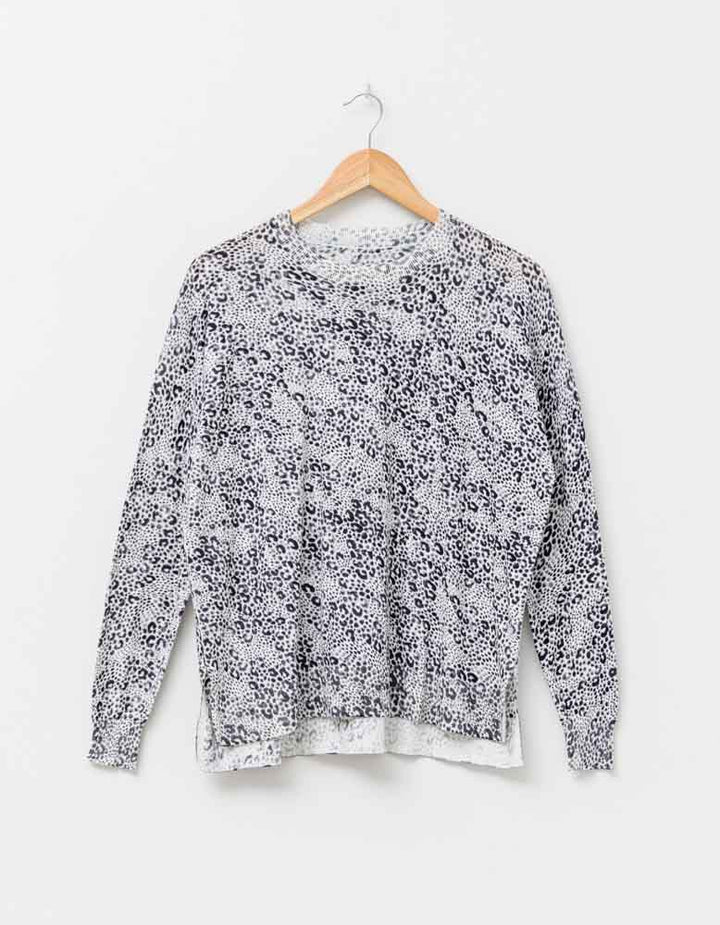 Stella + Gemma Marci Jumper - Grey Leopard