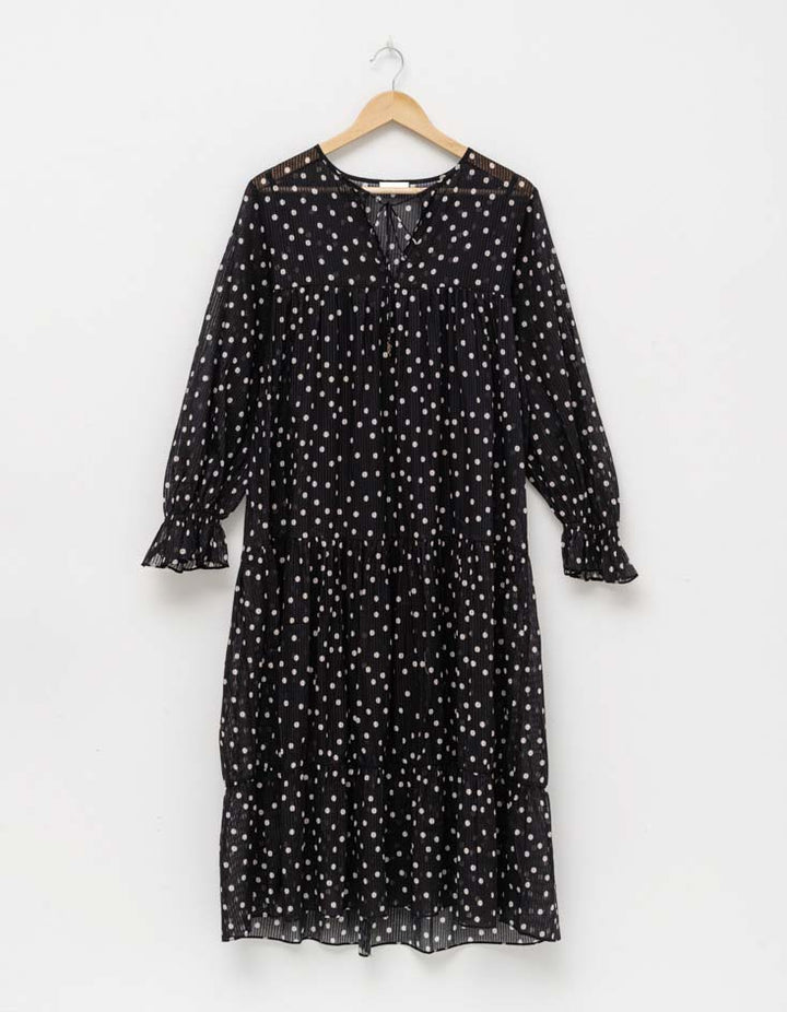 Stella + Gemma Paris Dress - Black With Spots