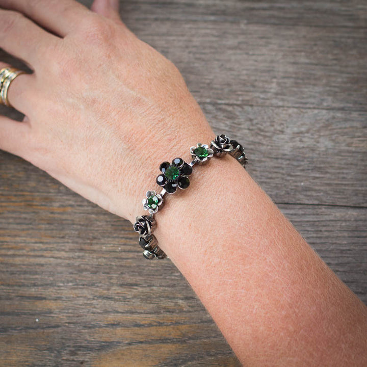 Firucci - Italian Bella Flower Bracelet - Green | Seasons Emporium | Womens Clothing and Accessories